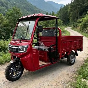 EEC Certificate New 1500W 3-Wheel Electric Cargo Tricycle 60V Voltage 400kg Payload Capacity Semi-Enclosed Cab Steel Body Cheap Electric Mini Trucks