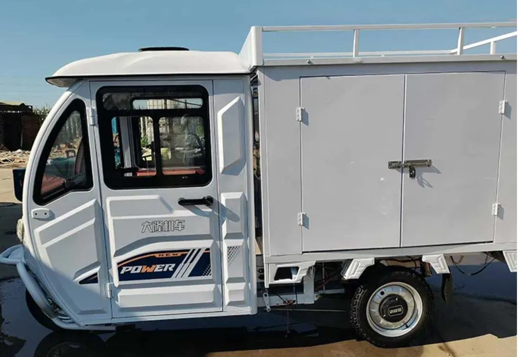 Hot Selling Low Price Fully Enclosed Motorcycle Large Cargo Box Electric Tricycles Three Wheel Tricycle with Cabin for Delivery - detail 1