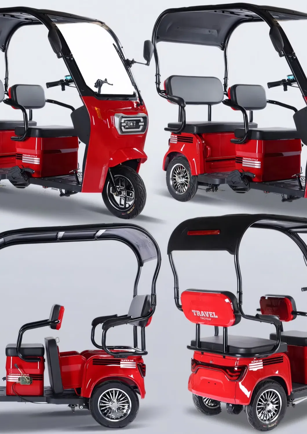 Popular Wholesale Electric Pedicab Reliable Family Electric 3 Wheels Tricycles with Roof for Passenger & Cargo Transportation - detail 2