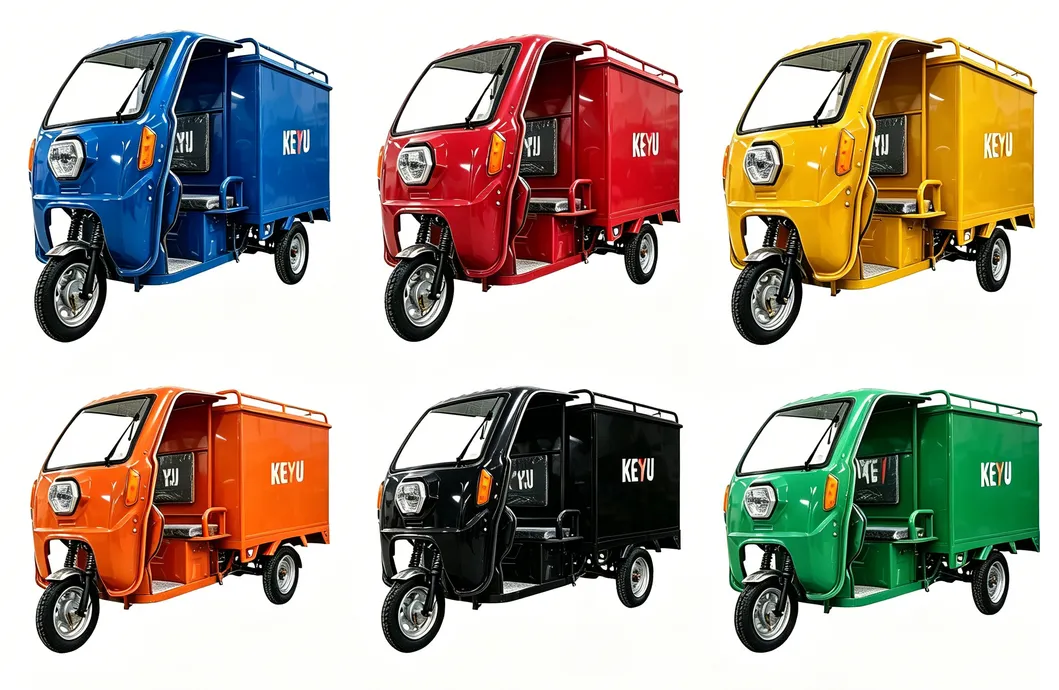 Keyu Unique Features 3 Wheel Electric Cargo Tricycle for Express - detail 8