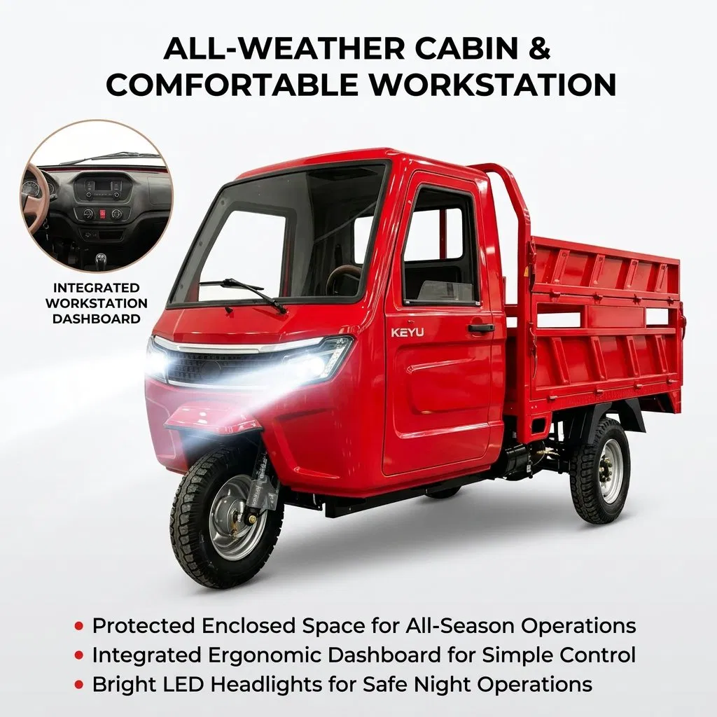 Keyu Trusted Choice EEC Certification 45km/H Speed Adult Electric Tricycle for Cargo - detail 4
