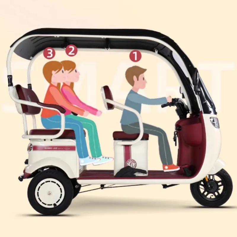 Electric Tricycle for Cargo and Passengers Powerful Electric Tricycle Cargo Tricycle - detail 1