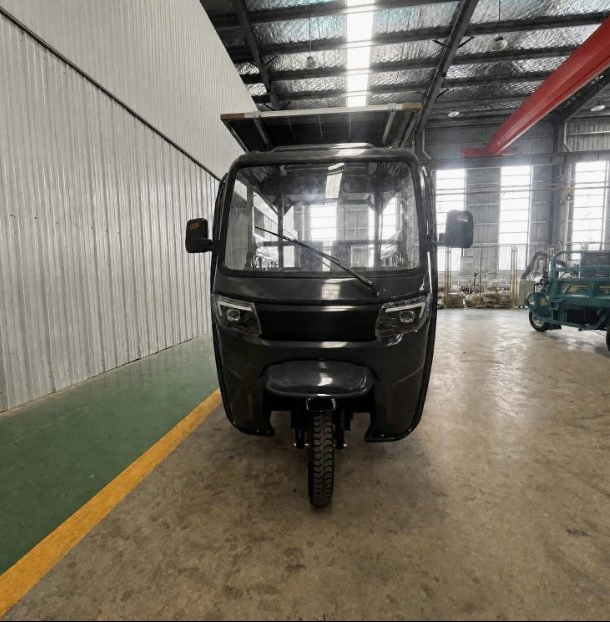 Triciclo Electrico De Pasaje Baja Electric and Solar Powered Cargo Tuk Tricycle Bike with Solar Panel for Adults Passenger Seat - Image 3