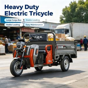 Electric Cargo Tricycle with Anti-Fatigue Test Hydraulic Shock Absorber
