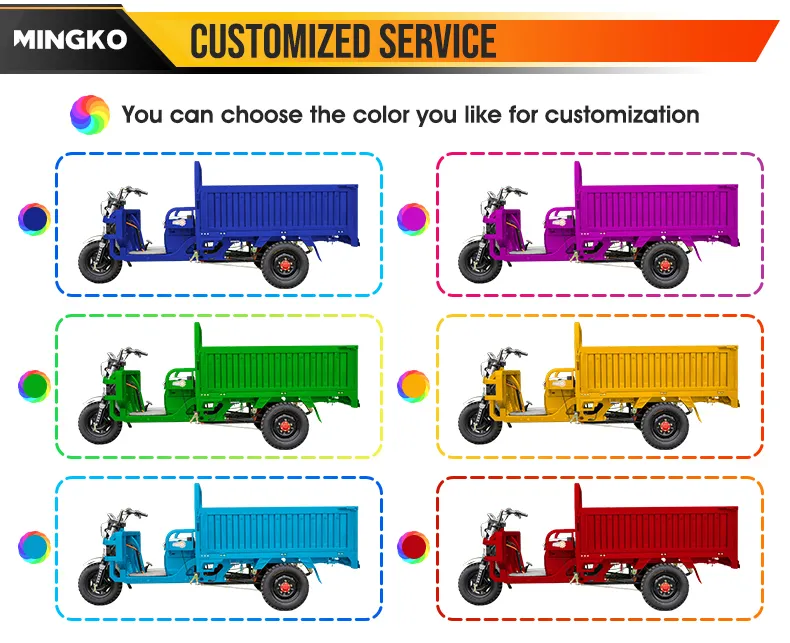 China Manufactured Cargo Dump Electric Three-Wheel Tricycle for Construction & Transport - detail 8