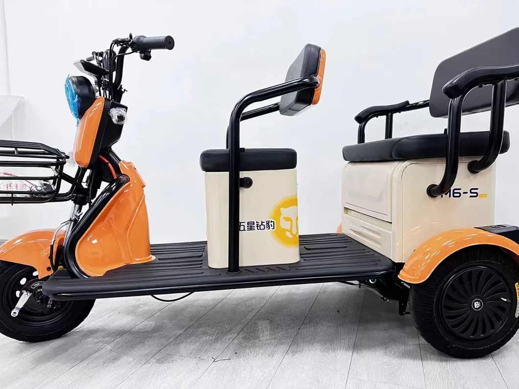 Open Type Leisure Electric Tricycle for Cargo/Passenger with Two Rows of Seats - detail 6