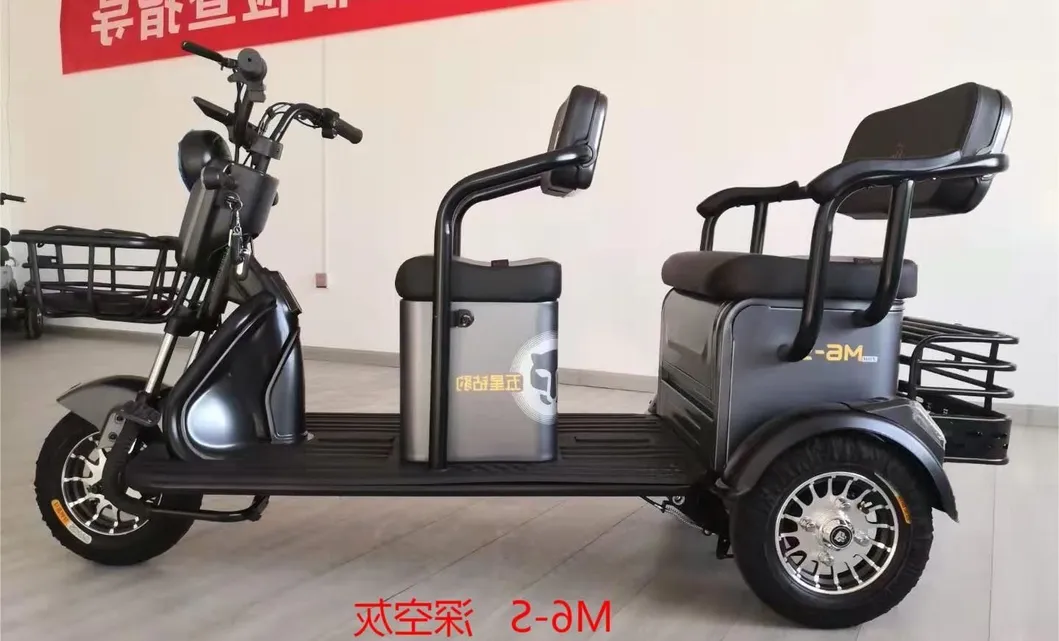 Open Type Leisure Electric Tricycle for Cargo/Passenger with Two Rows of Seats - detail 9