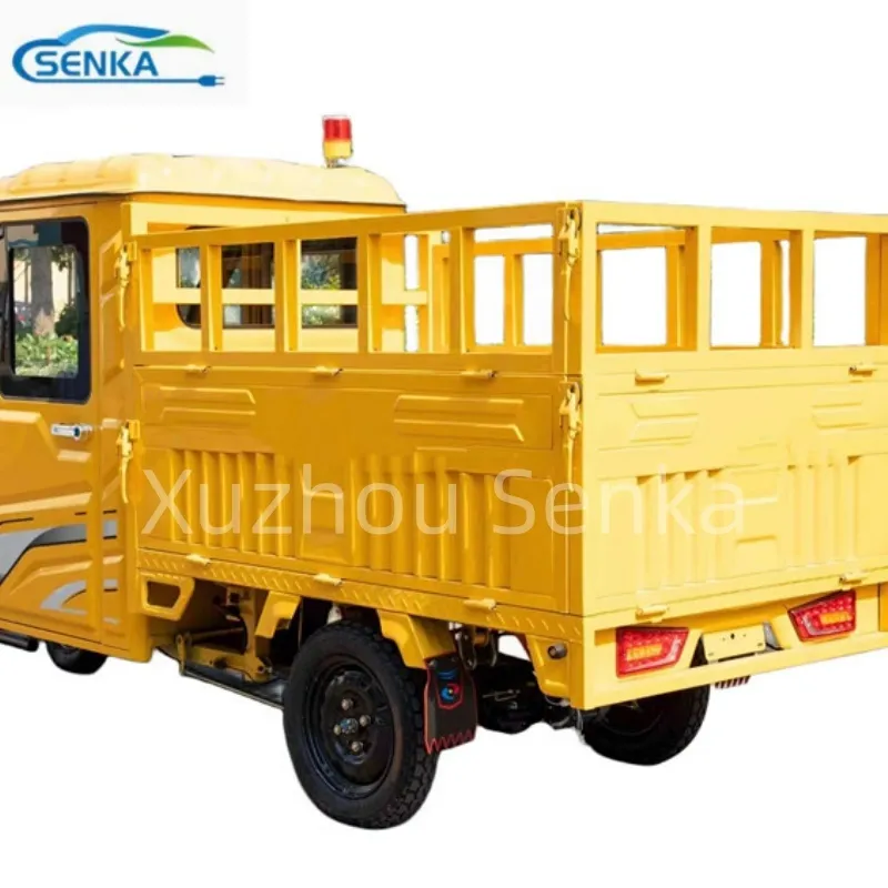 Fully Enclosed Cab Two-Door Two-Seat Electric Tricycle Equipped Cargo Freight - detail 3