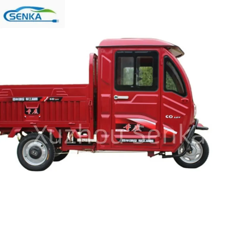 Fully Enclosed Cab Two-Door Two-Seat Electric Tricycle Equipped Cargo Freight - detail 8