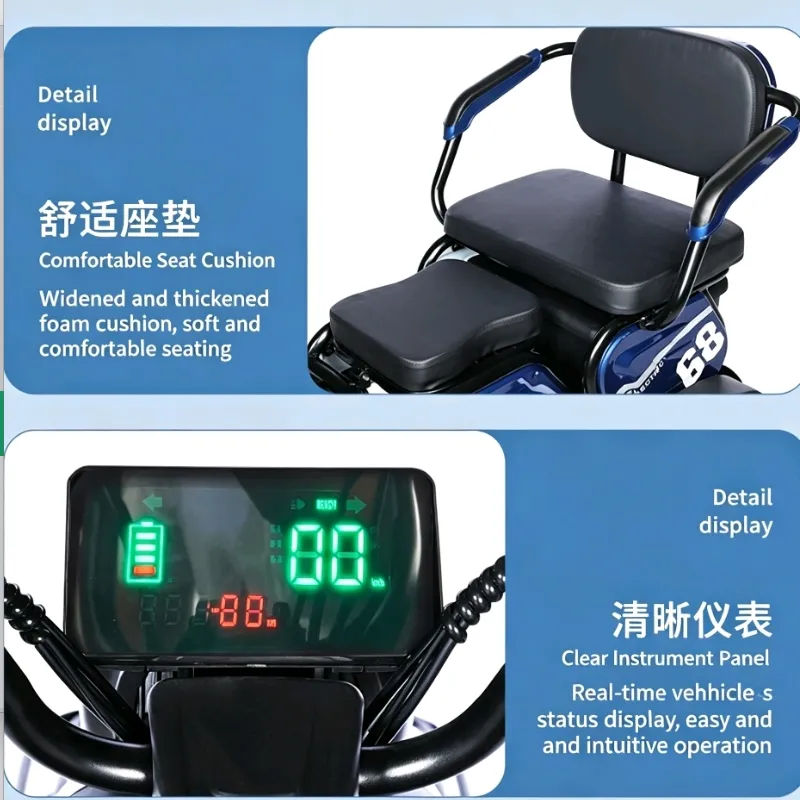 Spacious Cargo Space Waterproof Rural Daily Haul Transport Electric Tricycle - detail 6
