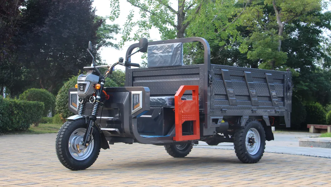 Senka 1.8m Large Size Cargo Self-Unloading Motorcycles Battery Powered Cheap 3-Wheel Electric Dump Tricycle - detail 1