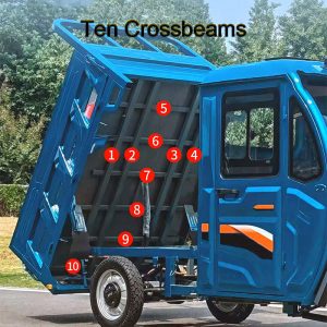 Custom Semi Closed Adult Heavy Duty Farm Cargo Electric Closed Tricycle Load