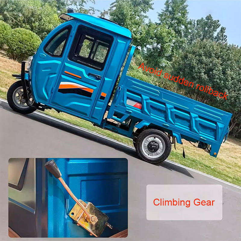Custom Semi Closed Adult Heavy Duty Farm Cargo Electric Closed Tricycle Load - Image 5