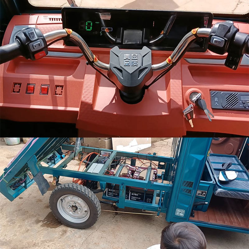 Custom Semi Closed Adult Heavy Duty Farm Cargo Electric Closed Tricycle Load - Image 6