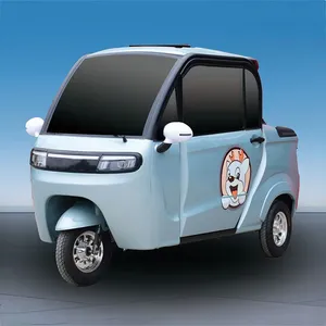 Custom Semi Closed Adult Heavy Duty Farm Cargo Electric Closed Tricycle Load - detail 18