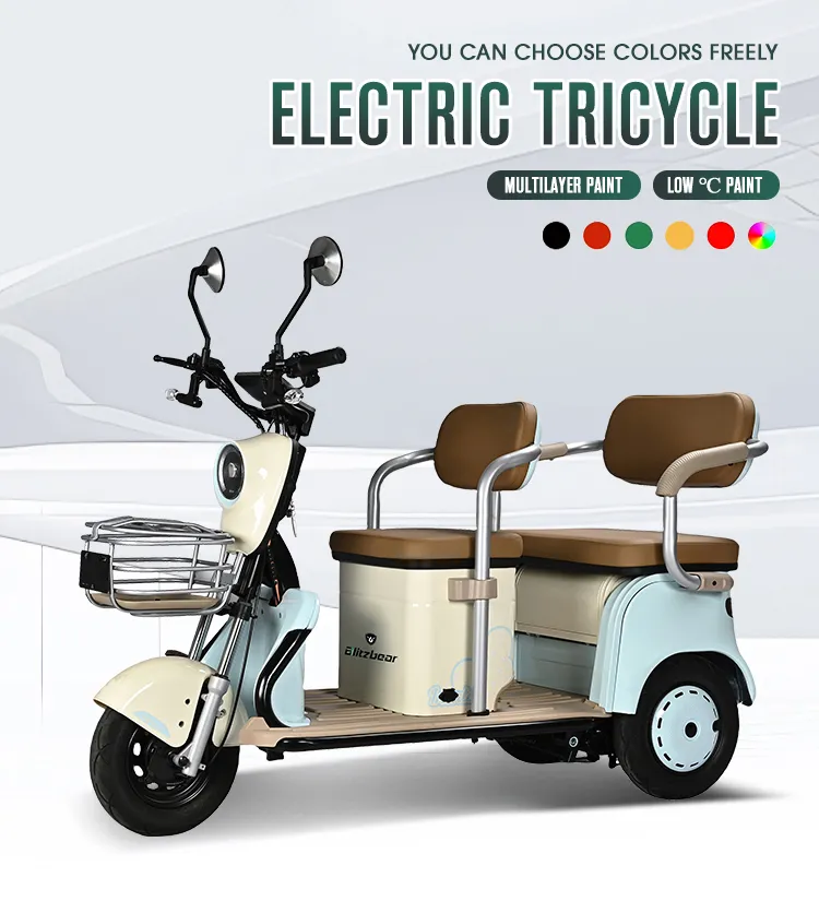 Comfortable Double-Seat Electric Tricycle Suitable for Daily Trip and Cargo Transport - detail 2