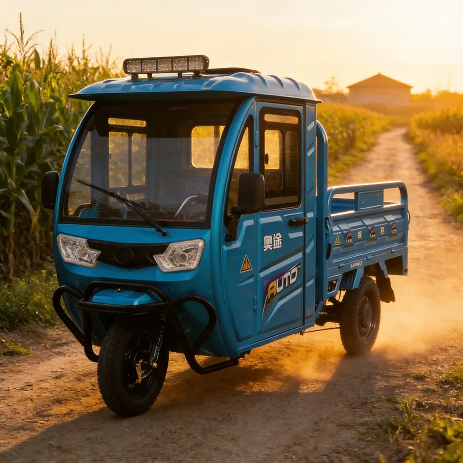 Open Frame Compact Electric Cargo Tricycle for Global Market - detail 2