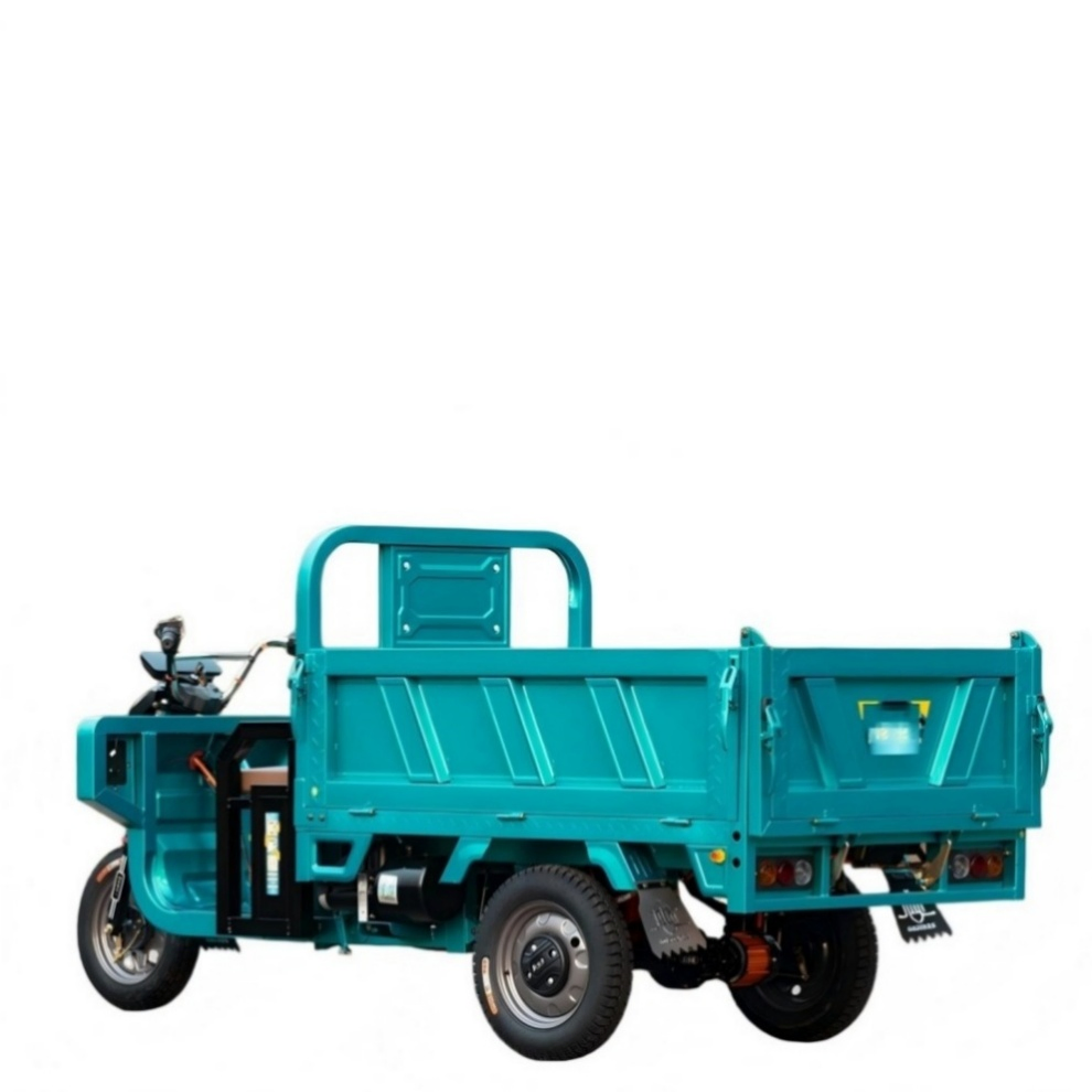 Advanced Technology High Strength Checkered Steel Plate Heavy Duty Electric Cargo Tricycle for Dock Transportation - Image 3