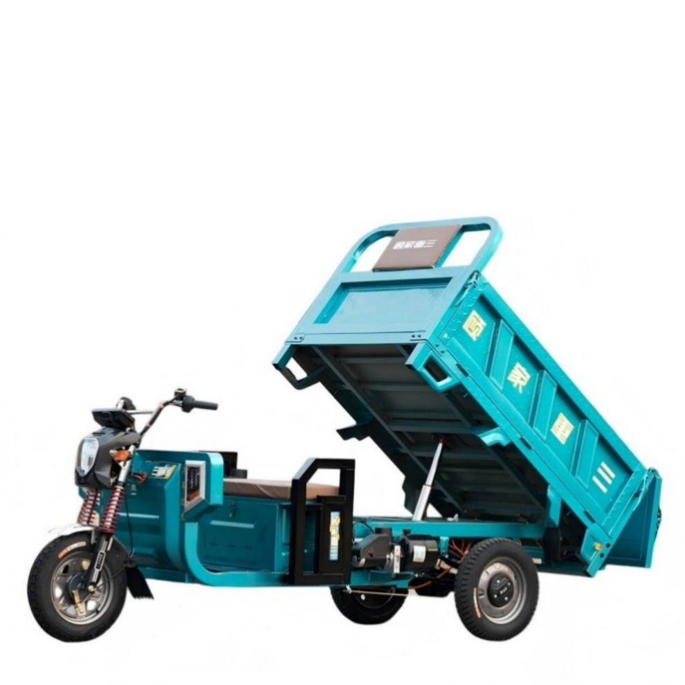 Advanced Technology High Strength Checkered Steel Plate Heavy Duty Electric Cargo Tricycle for Dock Transportation - Image 4