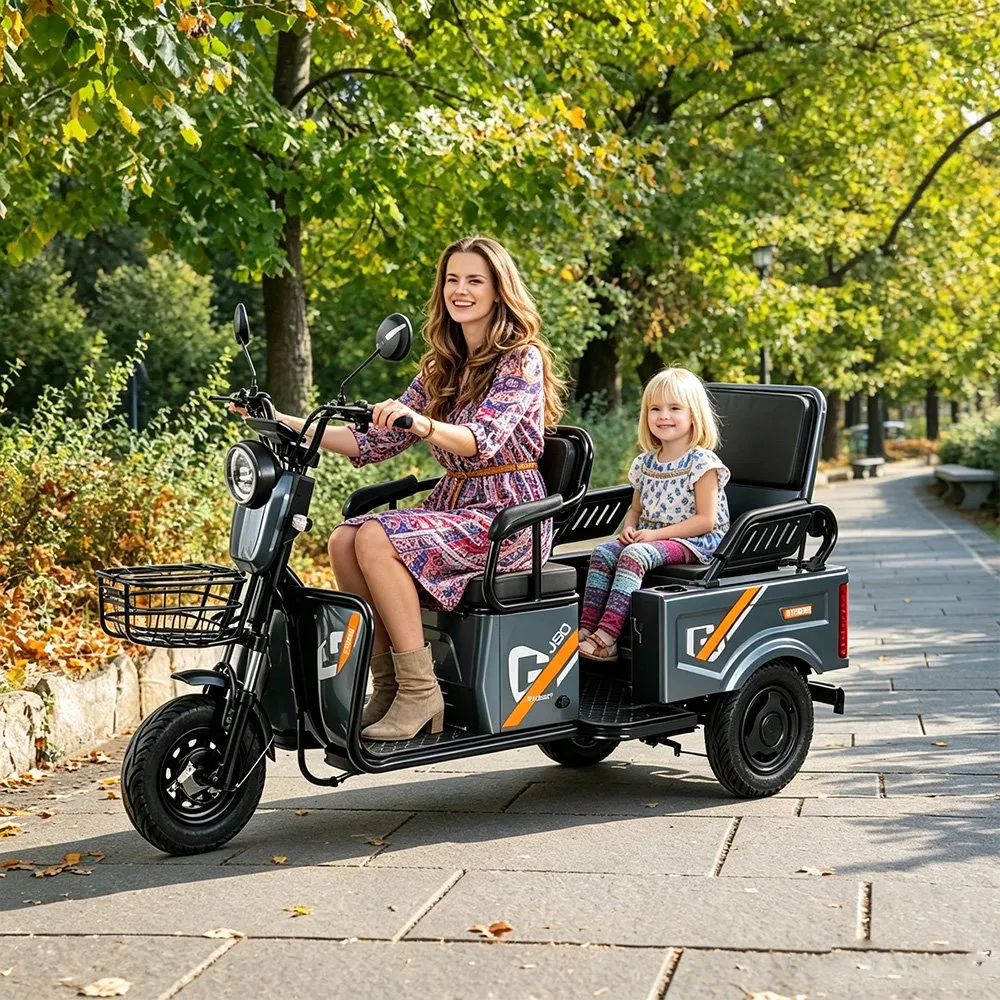 Wholesale 600W 3-Wheel Electric Bike Passenger Cargo Adult Electric Tricycle - Image 3