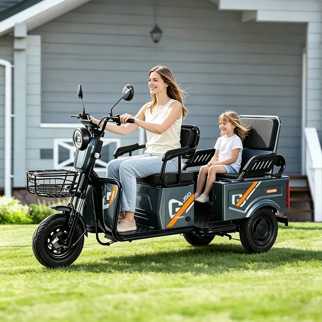 Wholesale 600W 3-Wheel Electric Bike Passenger Cargo Adult Electric Tricycle - detail 5