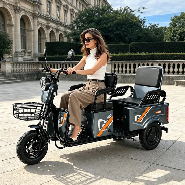 Wholesale 600W 3-Wheel Electric Bike Passenger Cargo Adult Electric Tricycle - detail 6
