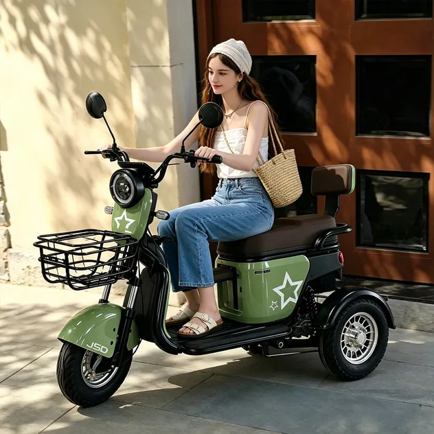 Factory Direct Wholesale Three Seats Electronic Delivery Cargo Bike Electric Tricycle - detail 6