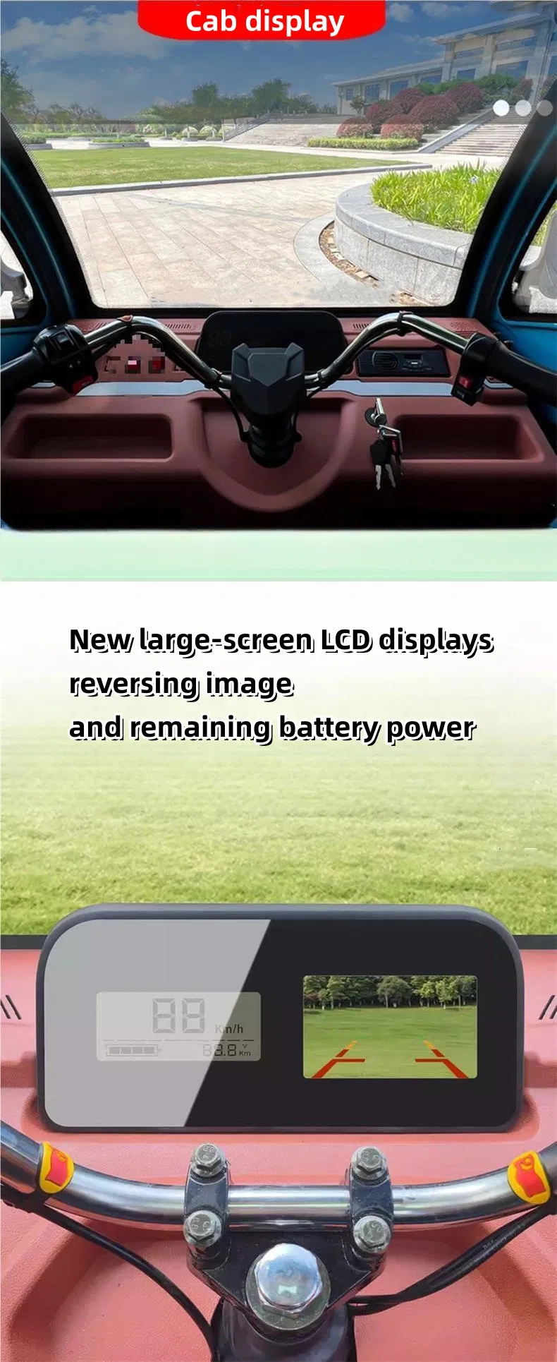 Low Price Heavy Loading Freight Cargo E-Trike 3 Wheels Tipper Truck Electric Cargo Tricycle with Full Enclosed Cab for Different Application - detail 15