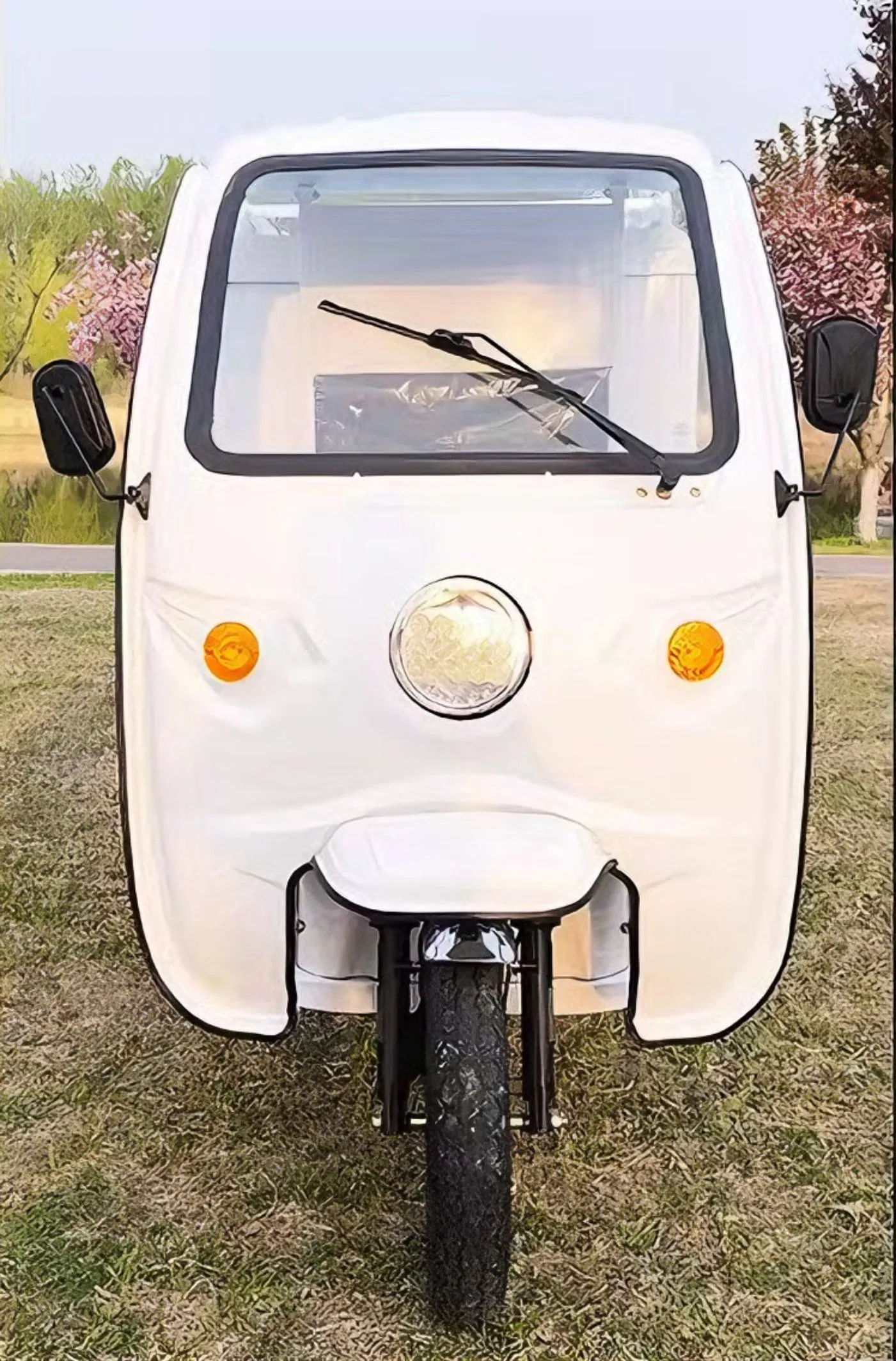 60V Express Cour Electric Tricycles 1000W Integrated Differential Motor 3 Wheels Cabin Cargo Delivery Tricycle with Full Closed Cab Delivery Van Express Courier - Image 6