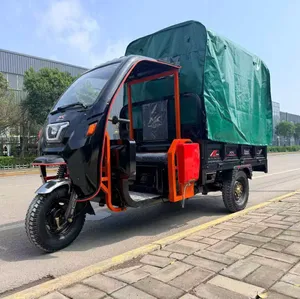 60V Express Cour Electric Tricycles 1000W Integrated Differential Motor 3 Wheels Cabin Cargo Delivery Tricycle with Full Closed Cab Delivery Van Express Courier - detail 8