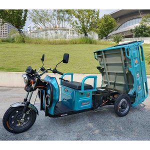 Hot Sale Light Blue 1.3m Open Cargo Electric Tricycle 60V 801-1000W Large Capacity 50-70km