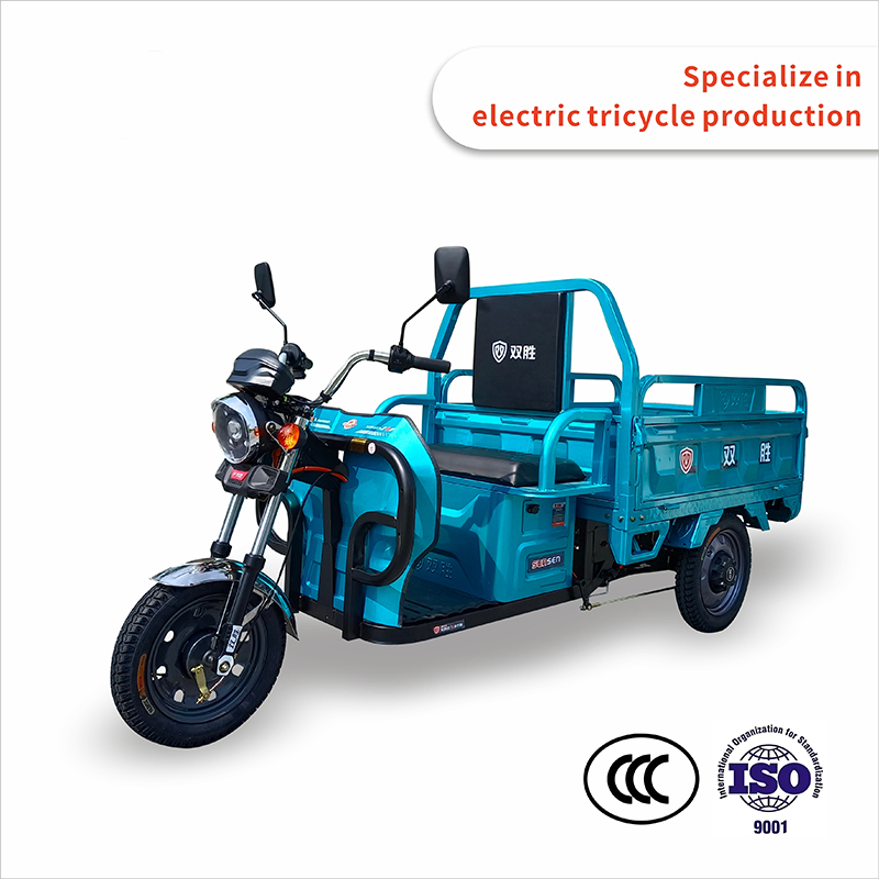 Hot Sale Light Blue 1.3m Open Cargo Electric Tricycle 60V 801-1000W Large Capacity 50-70km - Image 5