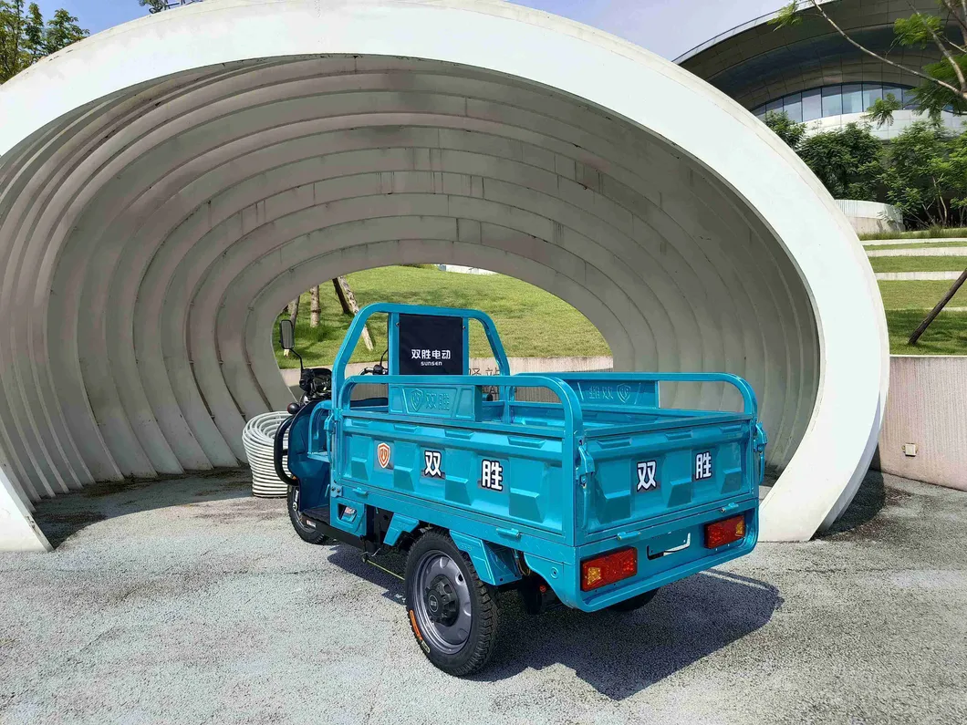 Hot Sale Light Blue 1.3m Open Cargo Electric Tricycle 60V 801-1000W Large Capacity 50-70km - detail 2