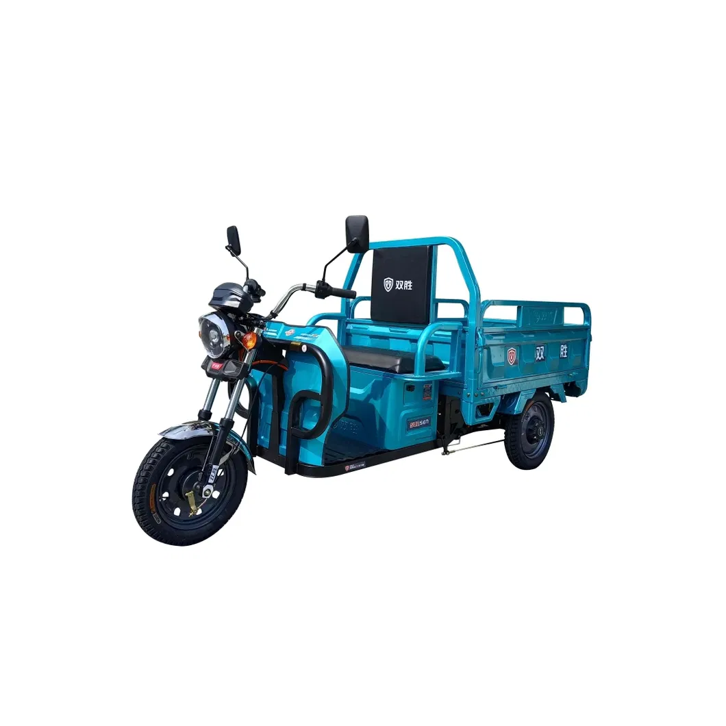 Hot Sale Light Blue 1.3m Open Cargo Electric Tricycle 60V 801-1000W Large Capacity 50-70km - detail 3