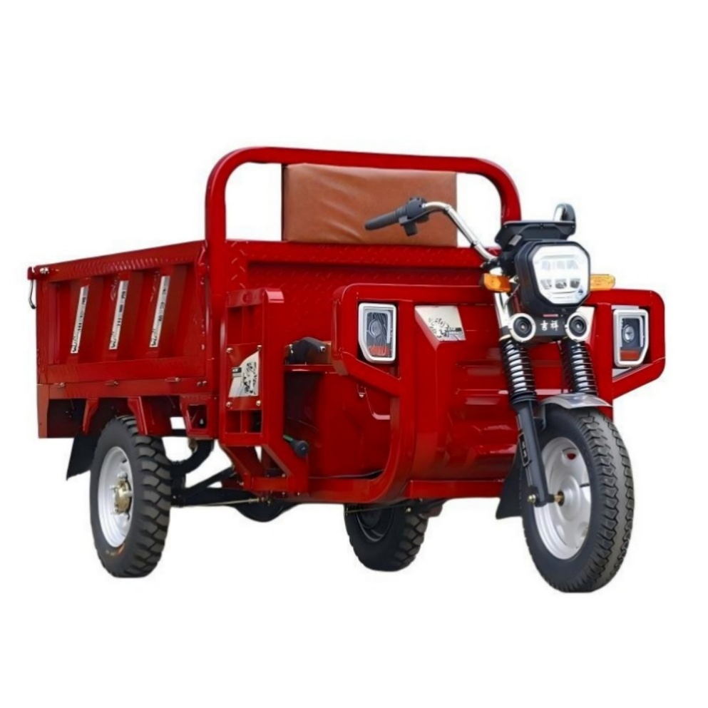 Reliable Space Saving Checkered Steel Plate Lithium Battery Electric Cargo Tricycle for Outdoor Operations - Image 4
