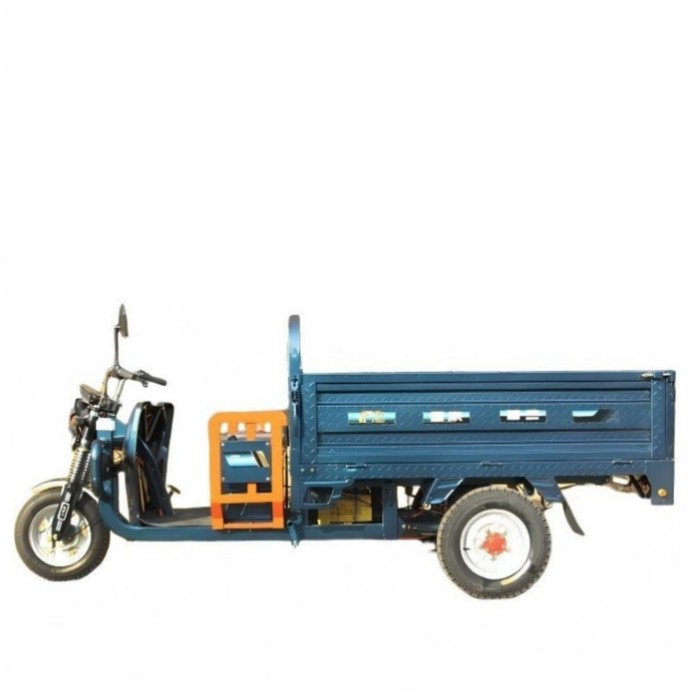 Reliable Space Saving Checkered Steel Plate Lithium Battery Electric Cargo Tricycle for Outdoor Operations - Image 6