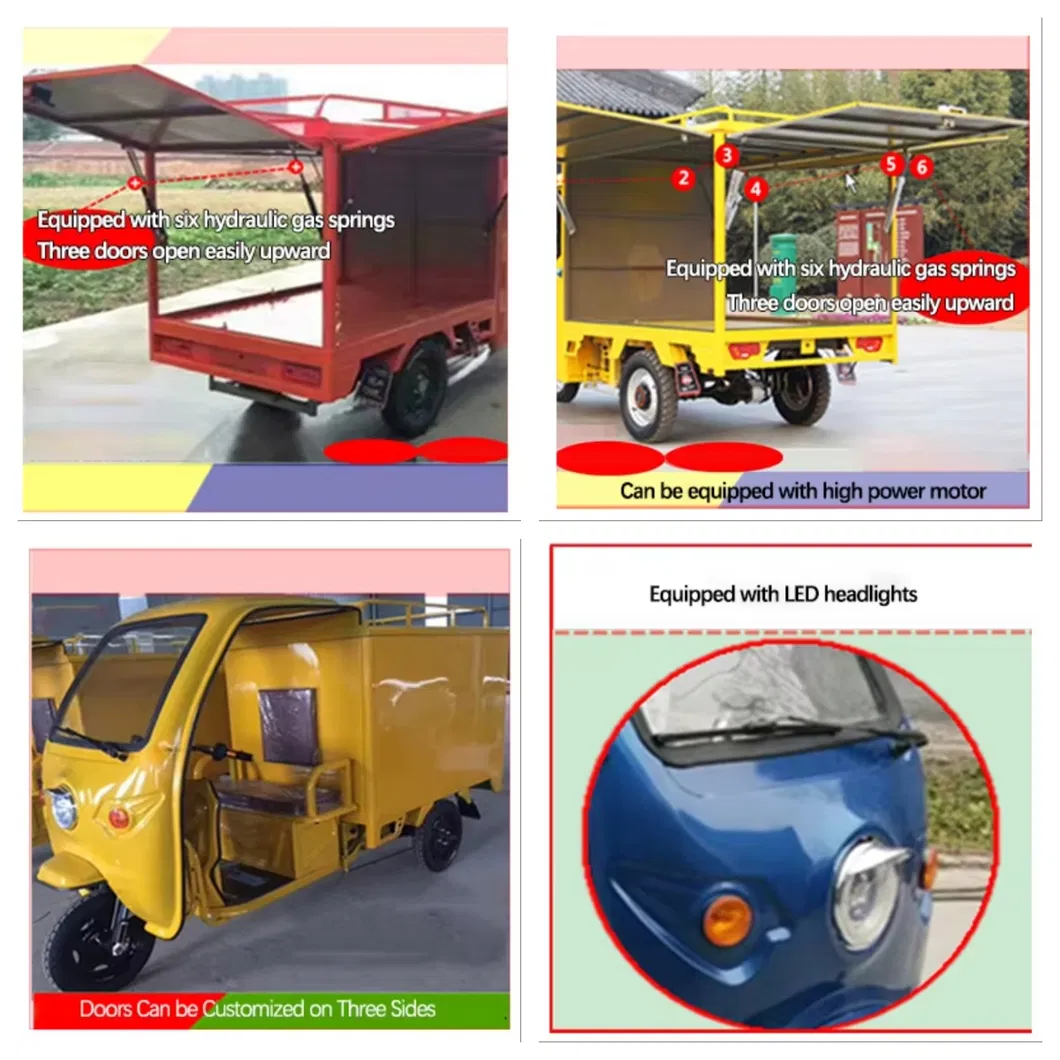 Multipurpose 800W-1500W Motor Wholesale New Design EEC Coc Approved Three Wheel Electric Tricycle Trike Cabin with Enclosed Cargo Box for Delivery - detail 3