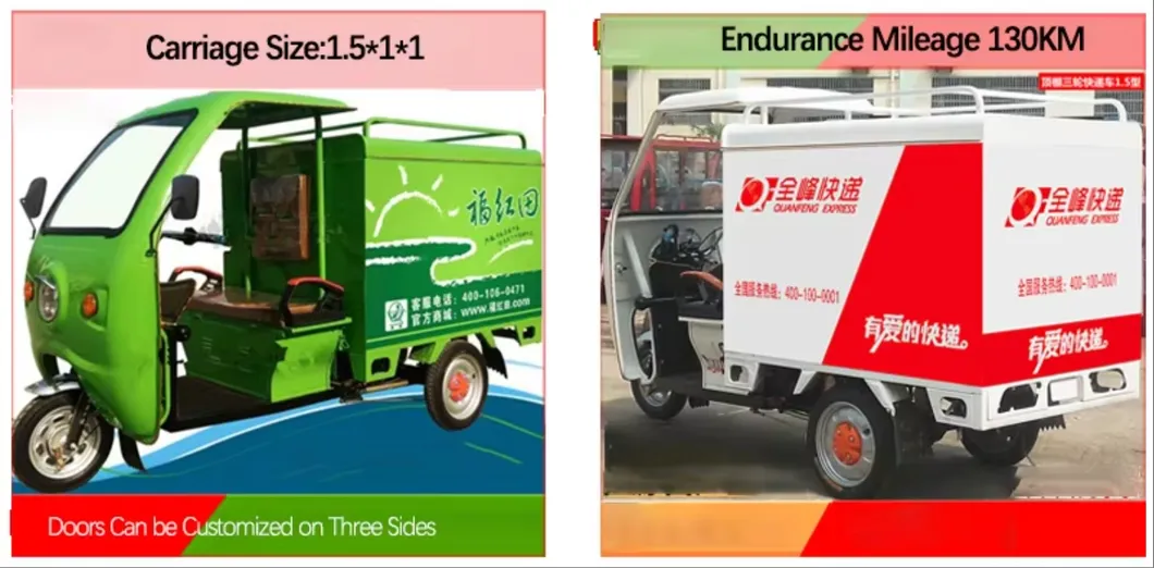 Multipurpose 800W-1500W Motor Wholesale New Design EEC Coc Approved Three Wheel Electric Tricycle Trike Cabin with Enclosed Cargo Box for Delivery - detail 4