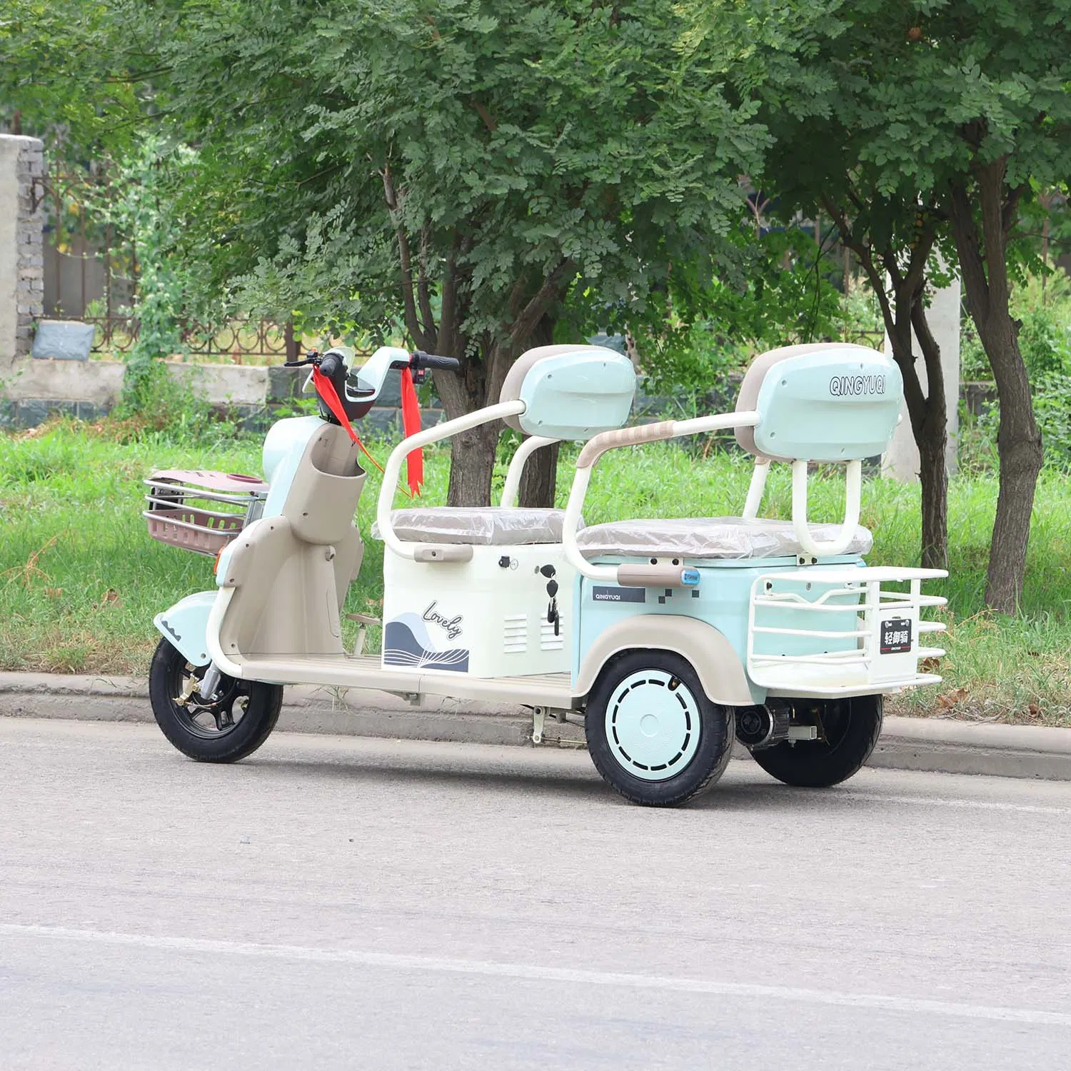 Comfortable Dual-Seat E-Trike Cargo-Capable Dual-Seat Electric Tricycle - Image 6