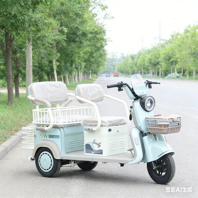 Comfortable Dual-Seat E-Trike Cargo-Capable Dual-Seat Electric Tricycle - detail 3