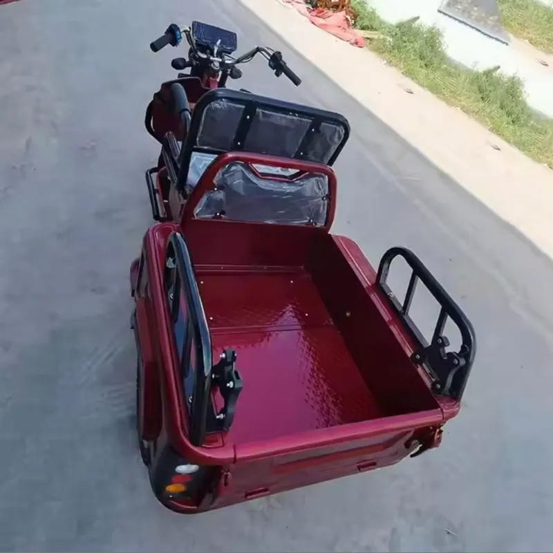 800W 1000W Pedal Cabin Freestyle 3 Wheel Electric Cargo Bike Household Small Scooter Foldable Three-Seat Adjustable for Passengers Electric Tricycles - detail 7