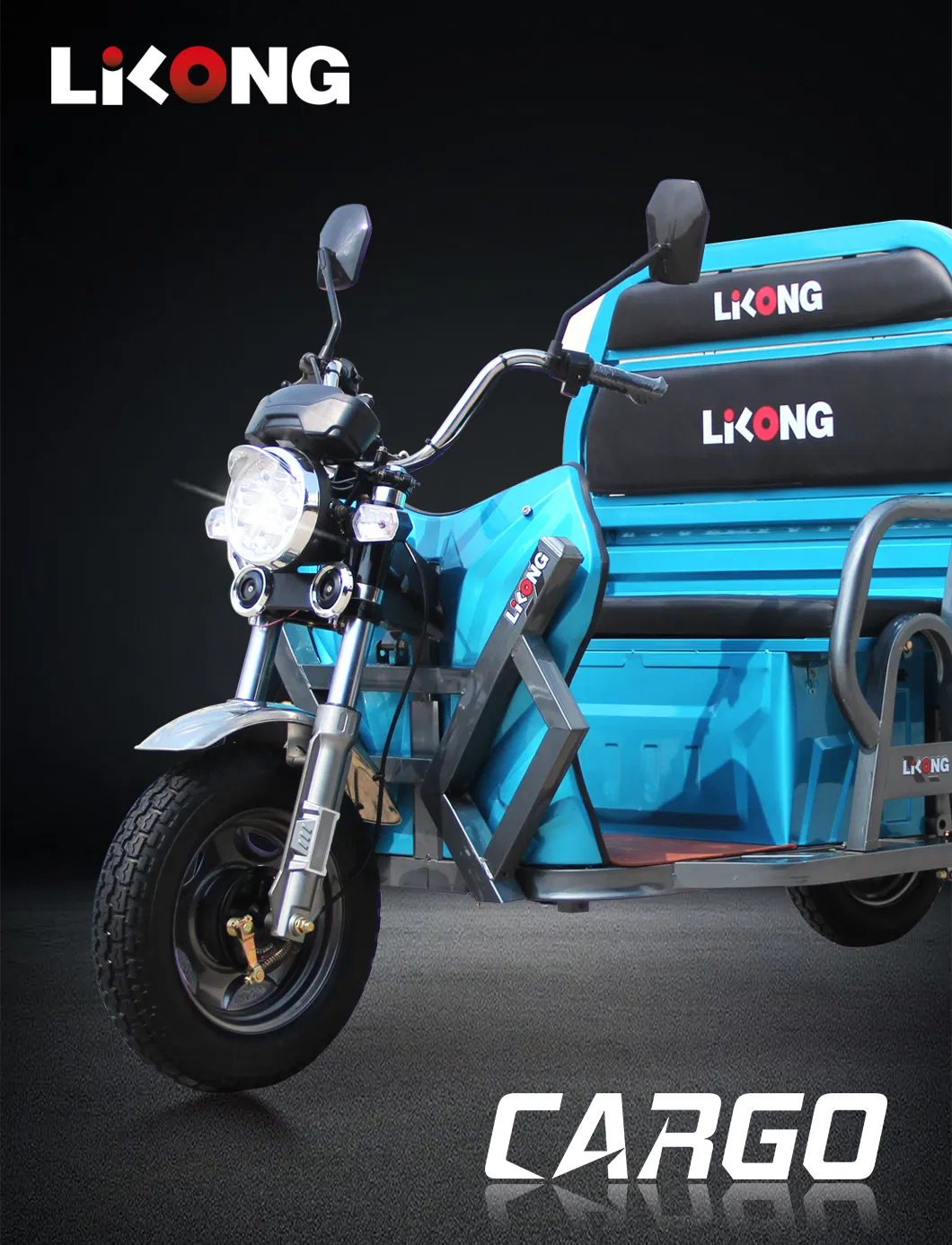 Hot Selling Electric Vehicle 3-Wheel Electric Tricycle with 1000W Motor for Cargo - detail 1