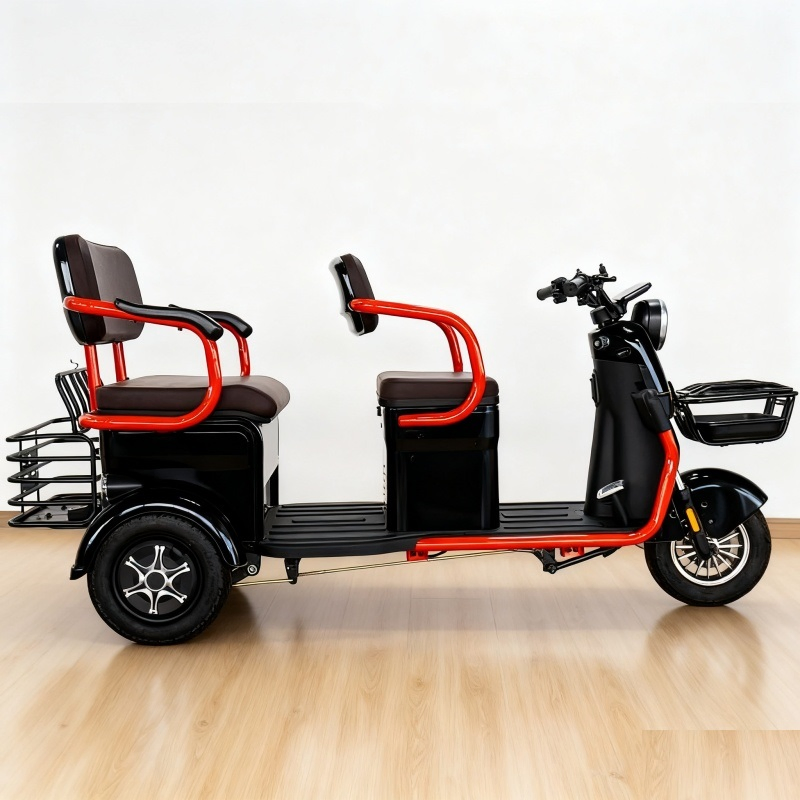 Wholesale Electric Cargo Tricycle Passenger 3 Wheels Electric Bike Motorcycle 600W 48V/60V Electric Tricycle - Image 6