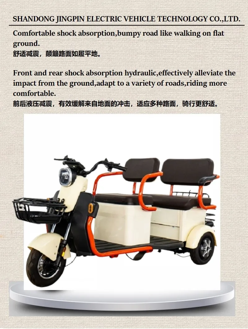 Wholesale Electric Cargo Tricycle Passenger 3 Wheels Electric Bike Motorcycle 600W 48V/60V Electric Tricycle - detail 2