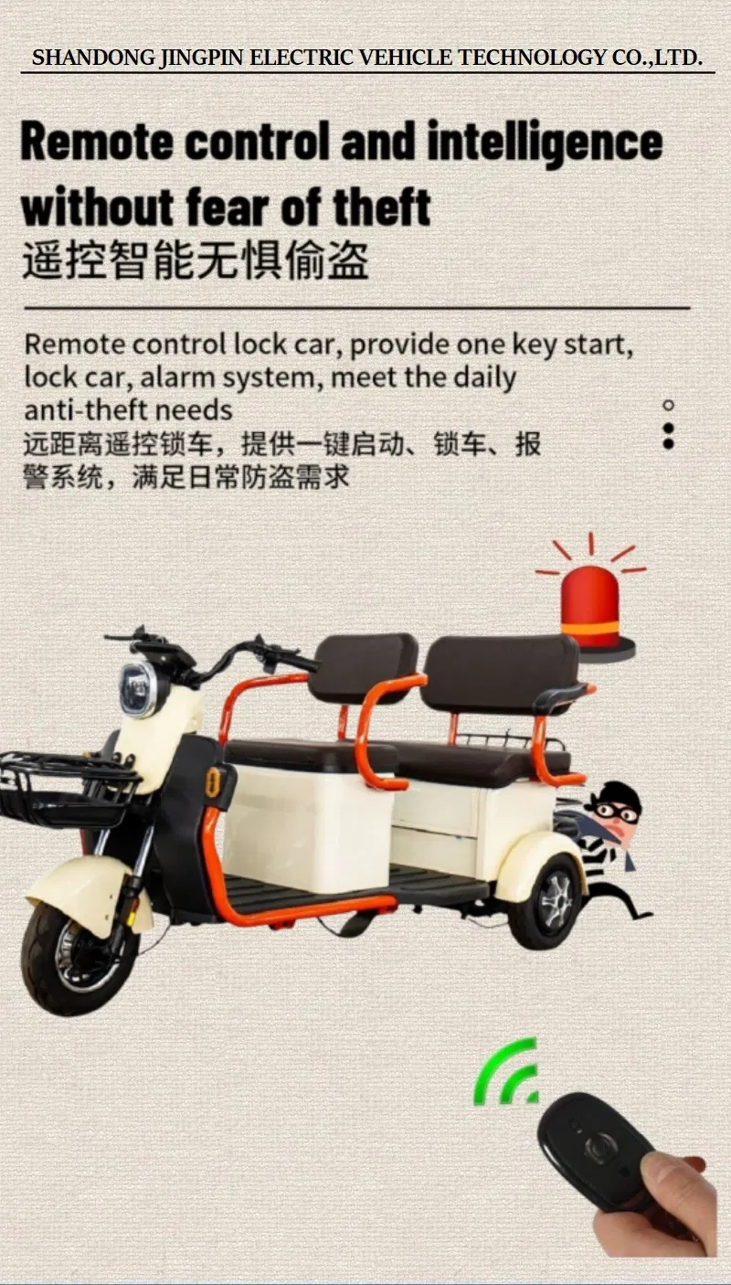 Wholesale Electric Cargo Tricycle Passenger 3 Wheels Electric Bike Motorcycle 600W 48V/60V Electric Tricycle - detail 6