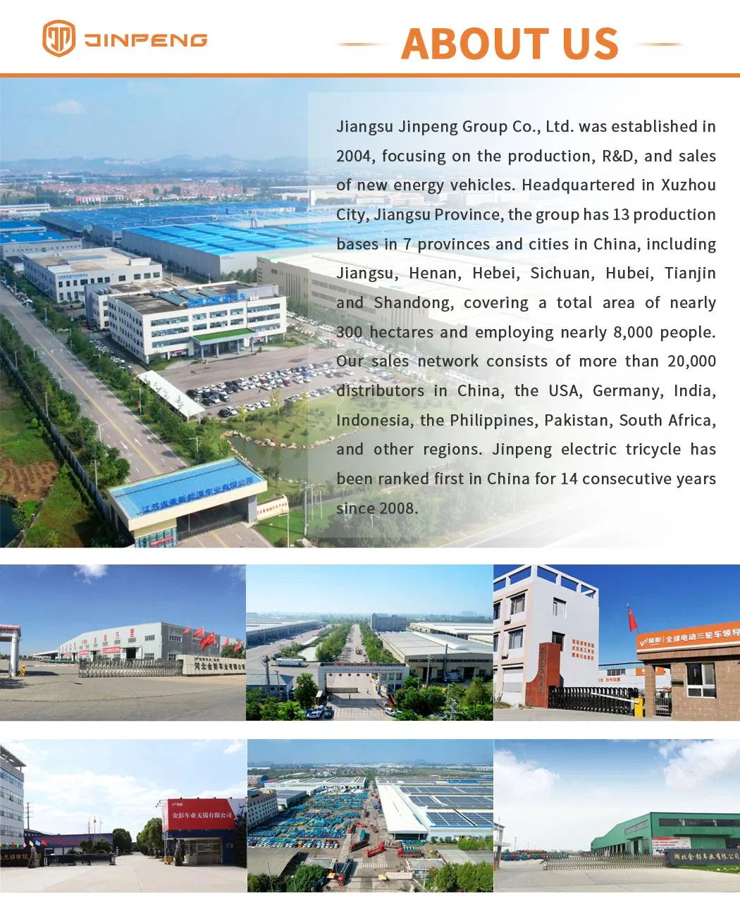 Jinpeng 2024 Newest Model Electric Tricycle for Cargo, Electric Loader, EEC CE - detail 17