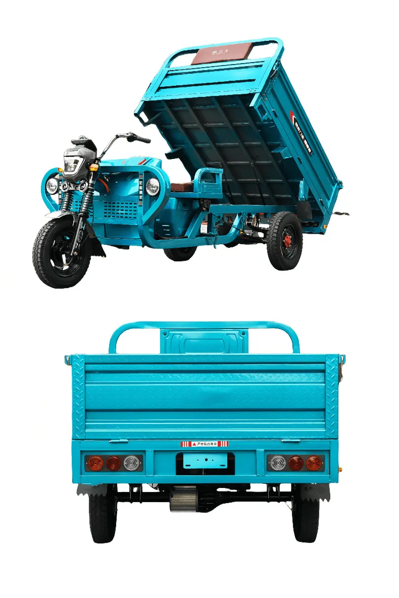 Competitive Price Durable 60V1200W Open Body Freight Vehicle Hydraulic Shock Absorption Long Endurance Farm Cargo Electric Tricycles - detail 11