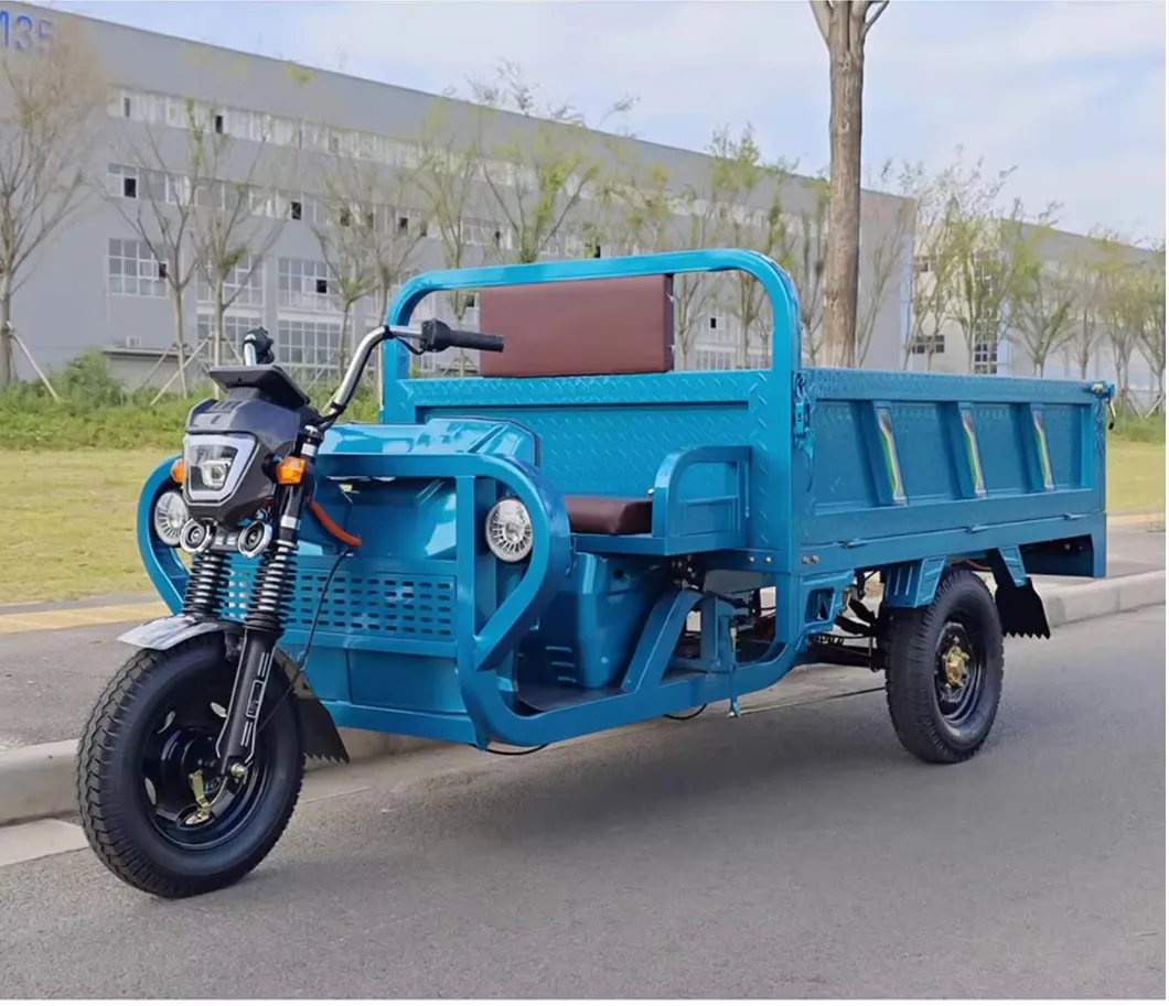 Competitive Price Durable 60V1200W Open Body Freight Vehicle Hydraulic Shock Absorption Long Endurance Farm Cargo Electric Tricycles - detail 14