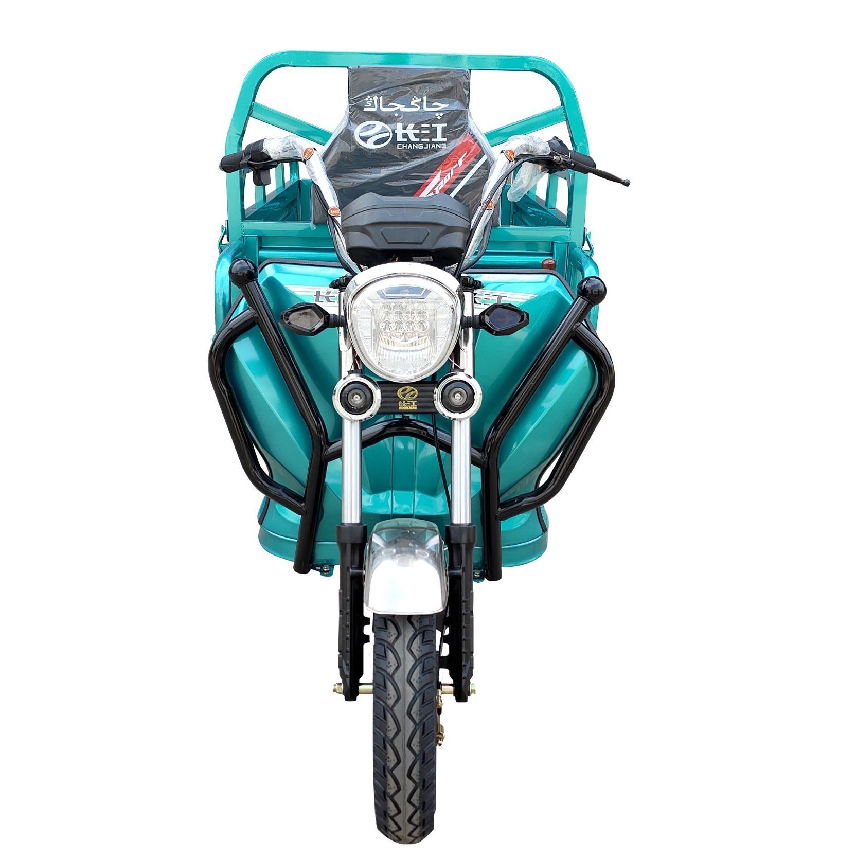 60V1000W Electric Three Wheeler 500kg Loading Capacity Durm Brake Cargo Tricycle