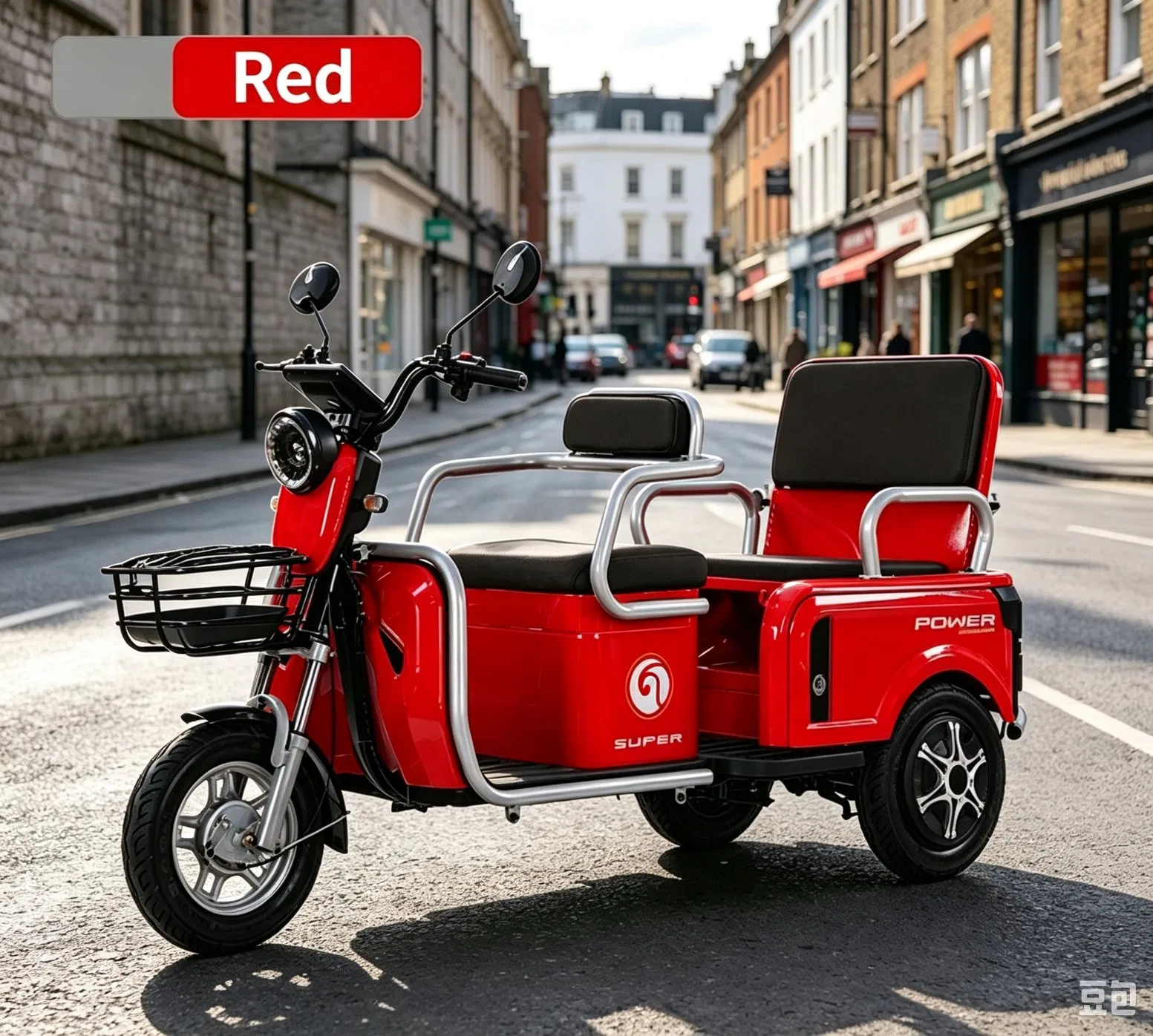Stylish Electric Cargo Tricycle for Transporting Goods and Passengers - Image 2
